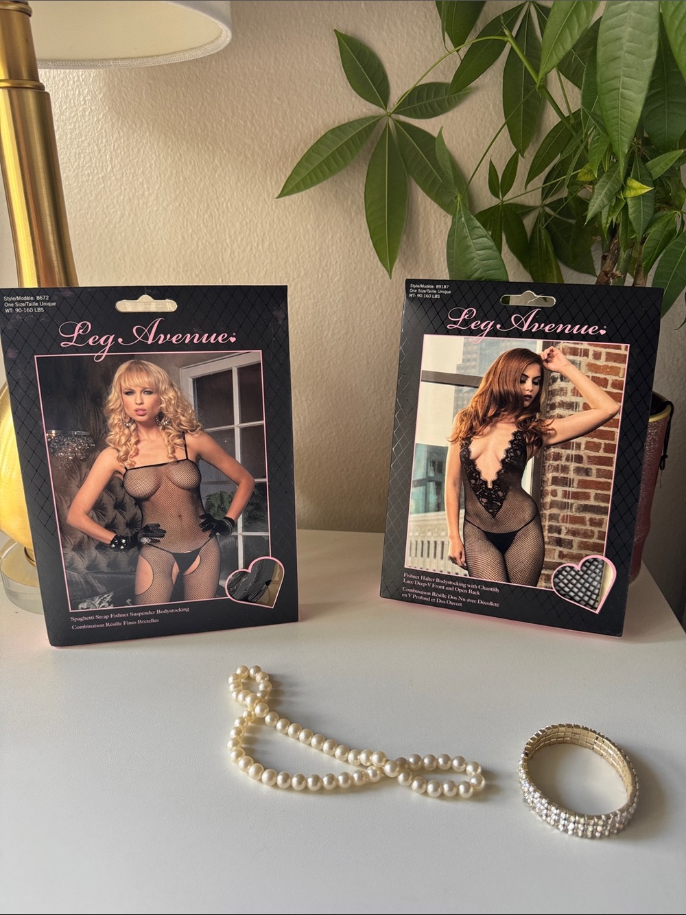 Leg Avenue Black Fishnet Bodysuits bundle of two. NWT